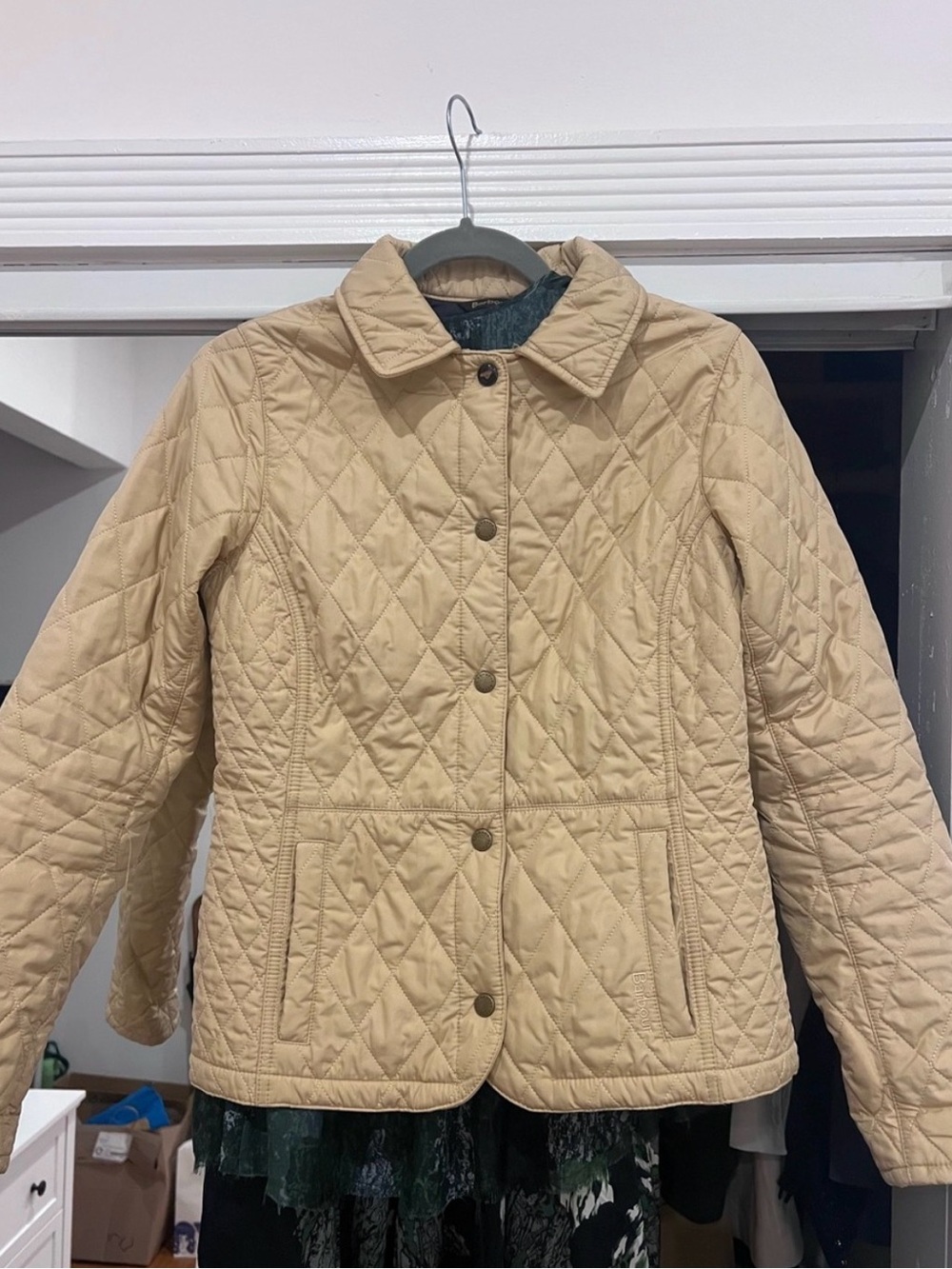 Barbour Quilted Beige Tan Women's Jacket - Classic 4 WYTHERSTONE